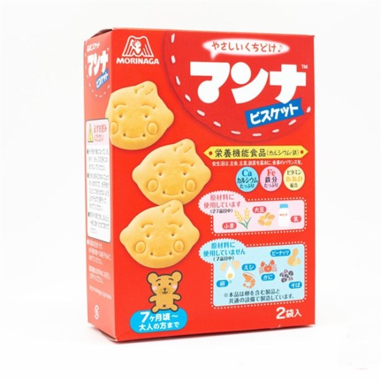 Bánh quy ăn dặm mặt cười morinaga nhật bản 7m+ - ảnh sản phẩm 1