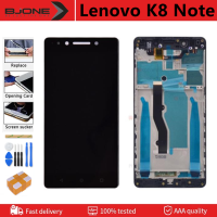 จอแอลซีดีพร้อมกรอบสำหรับ หน้าจอLenovo K8 Note XT1902-3ดิจิไทเซอร์จอแสดงผล LCD หน้าจอสมบูรณ์หน้าจอแบบสัมผัส5.5นิ้ว