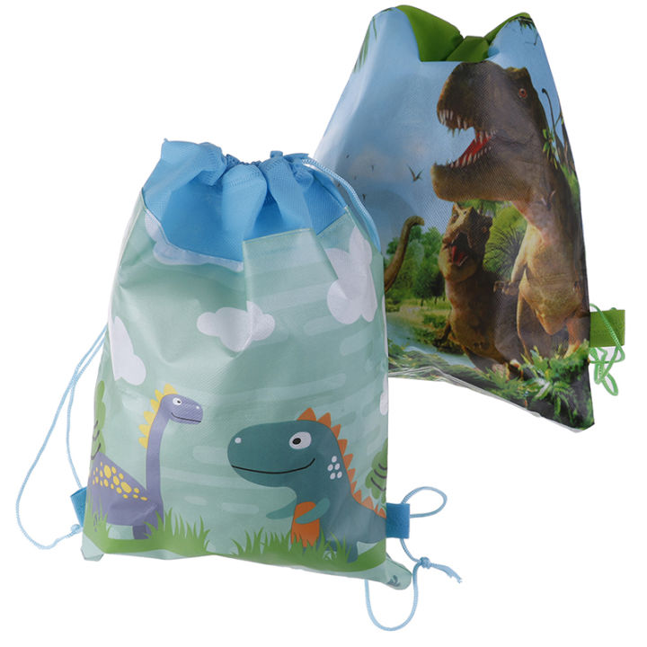 mazalan-ไดโนเสาร์-drawstring-bag-travel-storage-bag-โรงเรียนกระเป๋าเป้สะพายหลังเด็กของขวัญวันเกิด