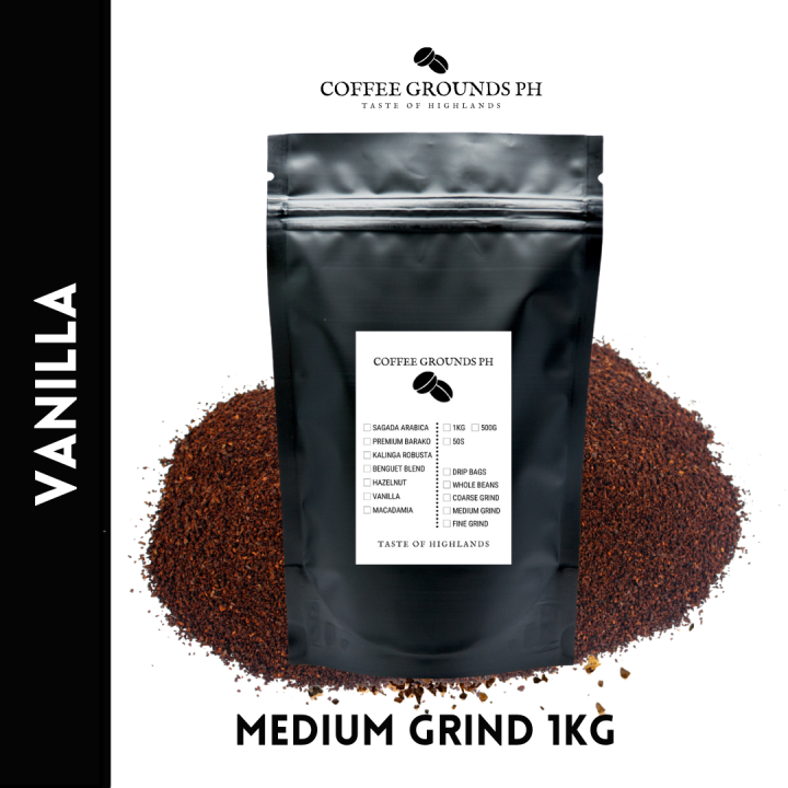 Vanilla: Medium Ground Coffee 1kg by Coffee Grounds PH | Lazada PH