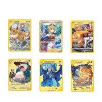 TAKARA TOMY Metal Cards Letters Iron Pikachu Gengar Charizard Mewtwo Arceus Groudon Pokémon Vmax Game