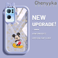 เคส Chenyyka สำหรับ OPPO Reno 7 Pro 5G Reno 7Z 8Z Reno 7 Lite 8 Lite F21 Pro F21s 5G เคสลายการ์ตูนมิกกี้น่ารักลายหนูนิ่มสีสันสดใสเคสโทรศัพท์ซิลิโคนเนื้อนิ่มกันตก