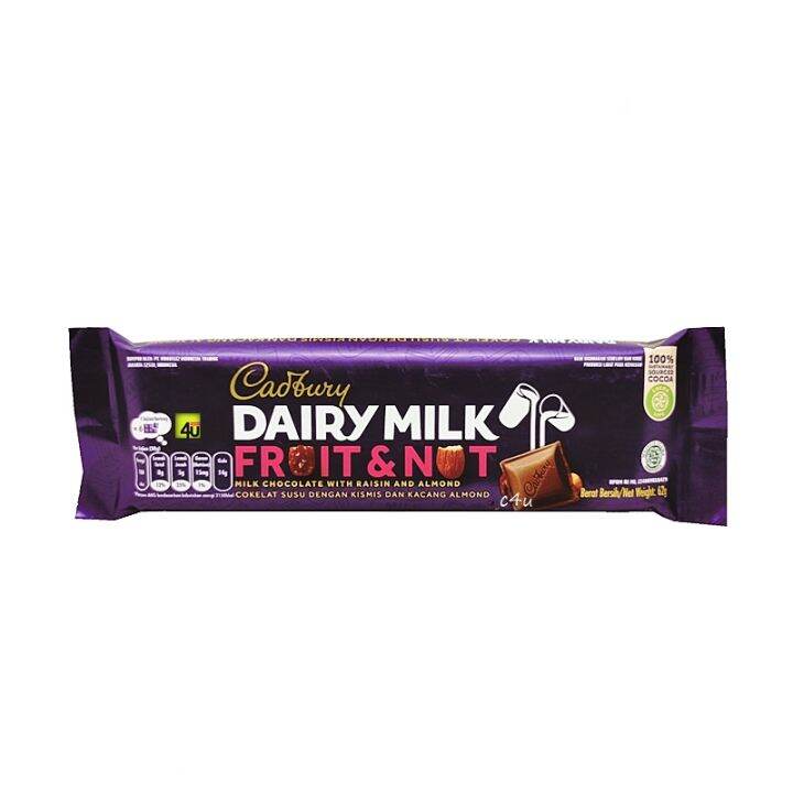 Cadbury Chocolate Bar FRUIT & NUT BESAR 62gr Lazada Indonesia