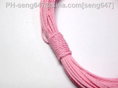 50 Meters Pink Waxed Polyester Twisted Cord String Thread Line 1mm
