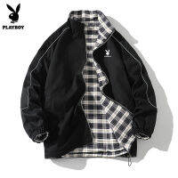 Playboy เสื้อแจ็คเก็ตผู้ชาย,ใส่ได้สองด้านสไตล์ฮ่องกงฤดูใบไม้ร่วงและฤดูหนาว2021