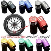 Style 4 Pcs/set FIAT Abarth 500 Car Emblem Wheel Tyre Air Valve Caps Modified Metal Valve Nut Covers