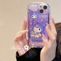 Ins เคสกันกระแทกแบบแฟชั่นสำหรับ Vivo Y36 V27e Y20 Y21 Y16 Y19 Y17 Y22 Y35 Y50 Y30 Y51 Y95 Y02 Y21s Y15s Y11 V25 Y02s การ์ตูน Kuromi น่ารักสีม่วงใสโทรศัพท์ที่สวยงามฝาครอบป้องกันซิลิโคนกรณี?คลังสินค้าพร้อม?