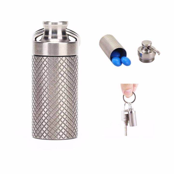 INK6755 EDC Travel Mini Titanium Alloy Capsule Outdoor Bottle FirstAid