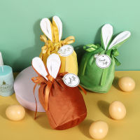 Cute Decoration Gift Candy Rabbit Wedding Bag Ear Candy Bags Velvet Bag Easter