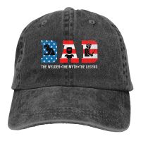 Dad The Welder Myth Legend Father Welding Gift Baseball Cap cowboy hat Peaked cap Cowboy Bebop Hats Men and women hats