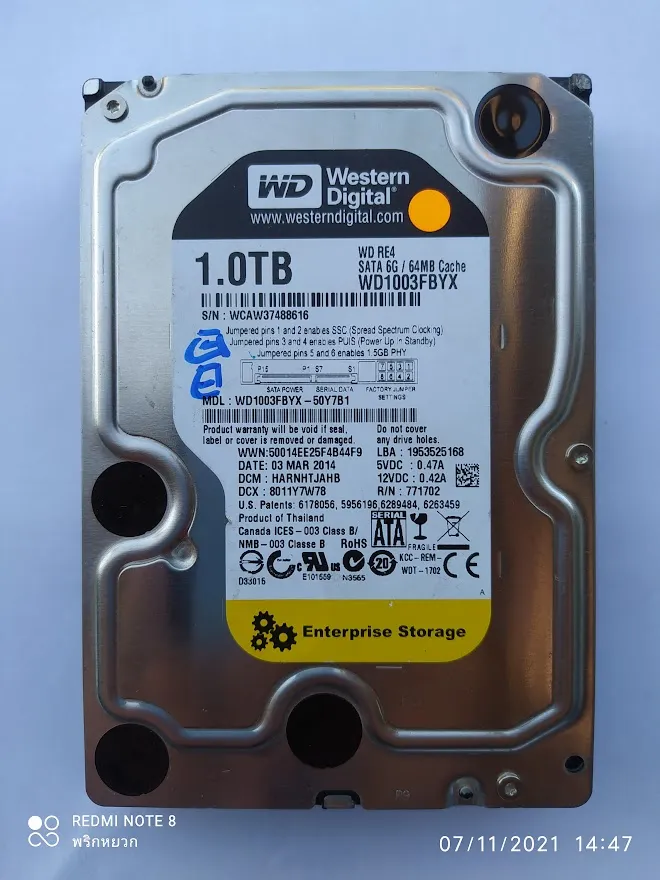 WD Enterprise Storage 250g/500g/1Tb/2Tb/3Tb เกรดเชิบเวอร์ ทนถึก เปิด ...