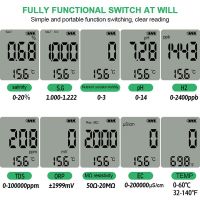 10 In 1 PH Meter Digital Water Quality Detector With Replaceable Probe PH/TDS/EC/SALT/TEMP/S.G/ORP/H2/Fertile/Resistivity Test