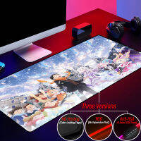 Kawaii Emilia Rem Ram Custom RGB Gaming Mouse Pad Re Zero HUB Personalized PC 4 Port USB Mousepad XXL LED Luminous Desk Slipmat