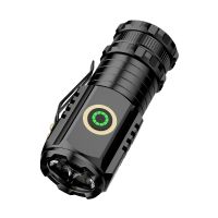 High efficiency Original Three-eyed monster flashlight strong light flashlight rechargeable super long battery life magnetic mini portable portable hat clip light specialty