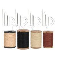 【YD】 CNBTR Waxed Thread Cord W/ Tools 0.55mm 4 Colors for Leather Crafts