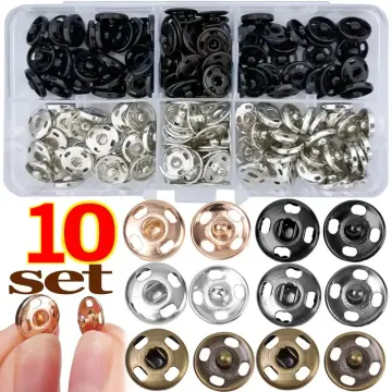 10sets 10mm-20mm Metal Press Sewing Button Snap Kit Diy