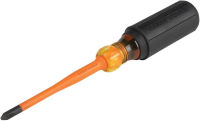 Klein Tools 6934INS 1000V Slim Tip Insulated Screwdriver, 4-Inch Round Shank, #2 Phillips Tip, Cushion Grip Handle