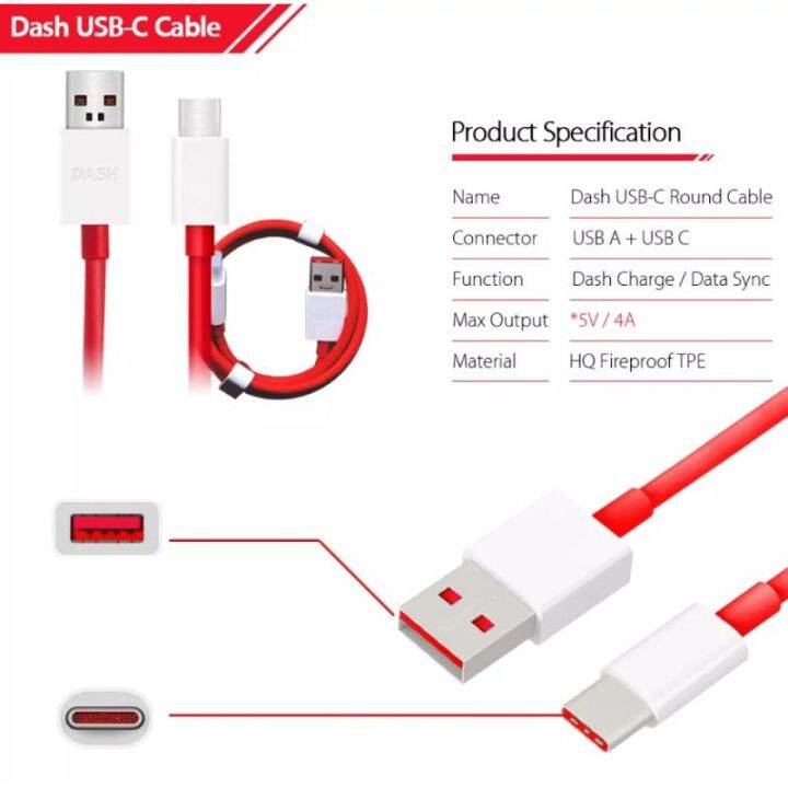 Oneplus Dash Charger Cable DASH USB-C TYPE-C Data Cable Fast Charging ...