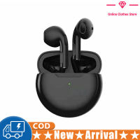 Pro6 Wireless Earbuds With Built-in Microphone Noise Canceling Headphones Stereo Sound Earphones For Sports Fitness Laptop Computer