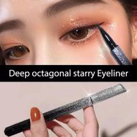 Starry Eyeliner, Smooth And Easy To Color Quick-Drying Hours Eyeliner Tool And Makeup Smudged 24 Long-Lasting Not Waterproof X5I4