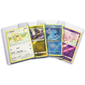 Set Pokemon Card Sleeves Hard Cards Slab Grade Stands Star Protector Case  Acrylic Plastic Clear Game Holder Storage Kid Toy Gift