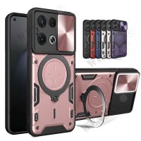 Case For OPPO Reno 8T A98 A53 A52 A17 A16 Realme 10 Pro C55 Magnetic rotating sliding camera 360 Rotate Kickstand Case Cover