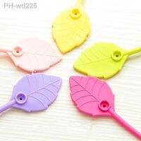 5pcs/lot Silicone Leaf Shape Folding Roap Data Lines Winder Food Bag Sealing Clip Port Bundled