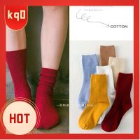 KQ0 1 Pair Clothing Accessory Soft Warm Women Ankle Hosiery Cotton Candy Color Heap Sock