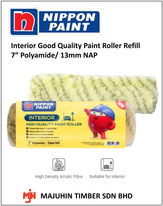 Nippon Paint 7inch Interior Good Quality Paint Roller Refill 7" Polyamide [Hardware DIY] Lazada
