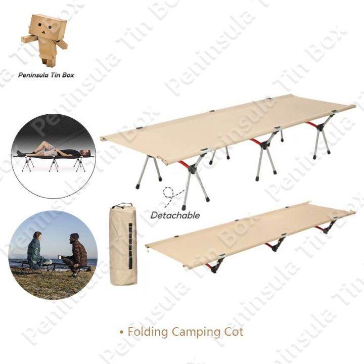 Folding Camping Cot Backpacking Portable Lightweight Cot for Adult Heavy Duty Support 160KG