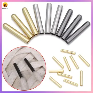 4PCS Shoe Lace Tips Replacement Head of Shoestrings Silver Plating Bullet  Aglets Round Accessories for DIY Shoelaces