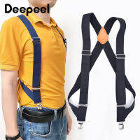 1pc 3.5X125cm Mens Suspenders 2 Clips Suspender X-Type Male Jockstrap Outdoor Elastic Adjustable Work ces Jeans Strap