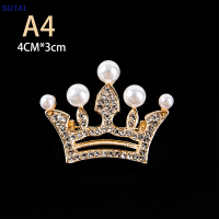 ?【Lowest price】SUTAI แฟชั่นมงกุฎเข็มกลัด rhinestone Pins Dress Decor BUCKLE PIN เครื่องประดับอุปกรณ์เสริม