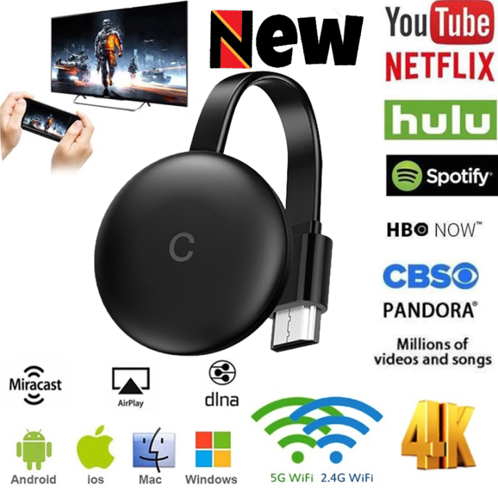 Chromecast Streaming Player Original 4k Mirascreen Mirascast Google