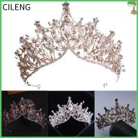 CILENG Tiara การแสดง Headpiece ผมมงกุฎงานแต่งงานเจ้าสาวพลอยเทียมที่คาดผมมงกุฎ