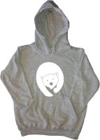 Polar Bear Grey Kids Hoodie