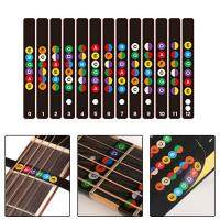 Fretboard สติกเกอร์ Fretboard ขนาด19.5X11ซม. คู่มือการเรียนรู้สีดำและสีขาว