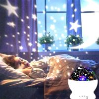 ❈✺❅ Star LED Projector Starry Sky Lamp Rotating Cute Room Decor USB Battery Powered Night Light For Kids Baby Girl Bedroom Christmas