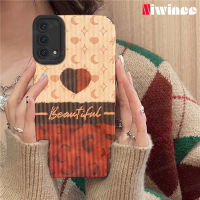 NIWINEE สำหรับ OPPO A74 5G A54 4G A16 A15 A15S A74 4G A95 4G แฟชั่น Love แนวตั้ง Stripes สำหรับคู่ Anti-Fall Soft TPU