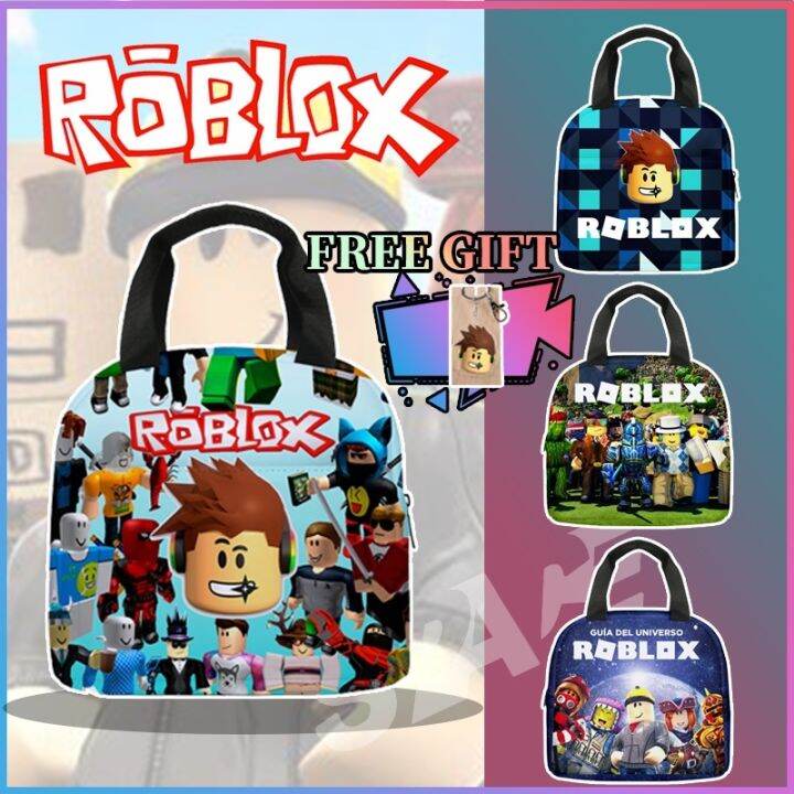 [Ready Stock] ROBLOX Lunch Bag children's thermal lunch box insulation backpack for students