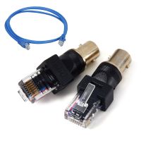 1Pc Black Connector BNC Female Jack to RJ45 Male Plug RF Adapter Coaxial Barrel Couplerconnector RJ45 to RF Adapter