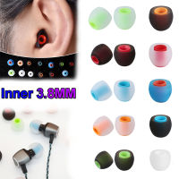 UNIVER 12pcs 3.8mm สีสัน ทดแทน อ่อนนุ่ม หูฟัง หูฟังอินเอียร์ เคล็ดลับหูซิลิโคน แผ่นรองหูฟัง