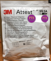 3M Attest Steam Chemical Integrators 1243A (1 ห่อ = 500แผ่น) แผ่นตรวจสอบการปราศจากเชื้อ