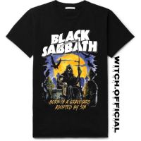 เสื้อยืดผ้าฝ้ายCOTTON เสื้อยืด พิมพ์ลายวงดนตรี Sabbath Sabbath 24s สีดํา สําหรับผู้ชาย และผู้หญิงS-5XL