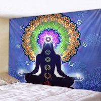 【CW】❄  Buddha meditation 7 Chakra tapestry wall hanging Mandala cloth psychedelic carpet decoration