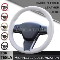 2022 Custom Car Steering Wheel Braid Cover for Tesla Model 3 Tesla Y 100% Fit stylish fashion Soft Non-slip Auto interior Steering Wheels Accessories