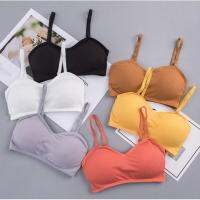 ❁ Ready Stock 068 มาใหม่?? ชุดชั้นในเซ็กซี่ มีหลายสีให้เลือก ใหม่การออกแบบผ้าด้าย sport bra สายรัดที่สามารถปรับได้ W Can COD