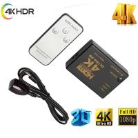 3D 4K 1080P 3Port HDMI Switch Switcher Selector Splitter Hub +IR Remote For HDTV