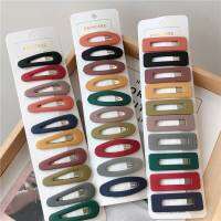 10pcs bb clips Morandi กิ๊บติดผม BB 10แพ็ค,ที่หนีบผมอะคริลิคสีด้านสีจำนวน10ชิ้น