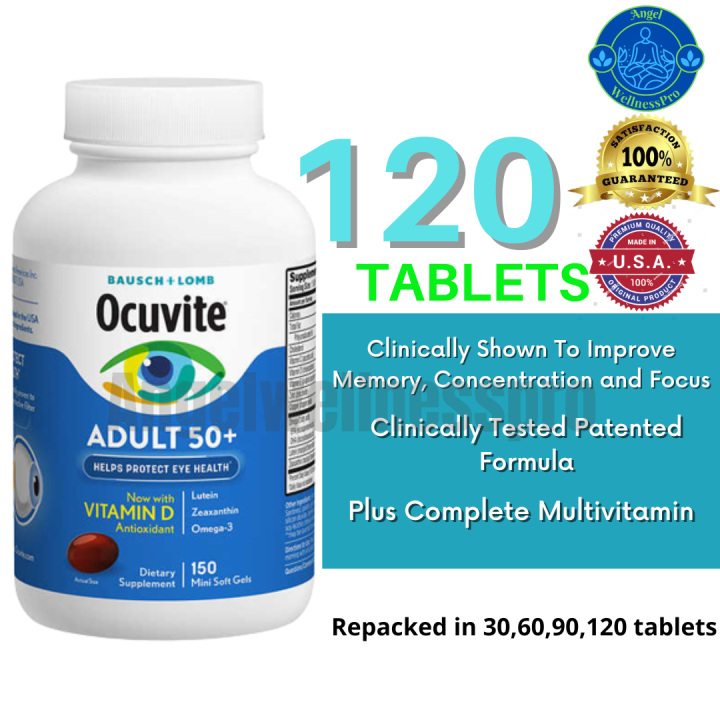 Ocuvite Adult 50+- 120 Sotgels- AUTHENTIC | Lazada PH